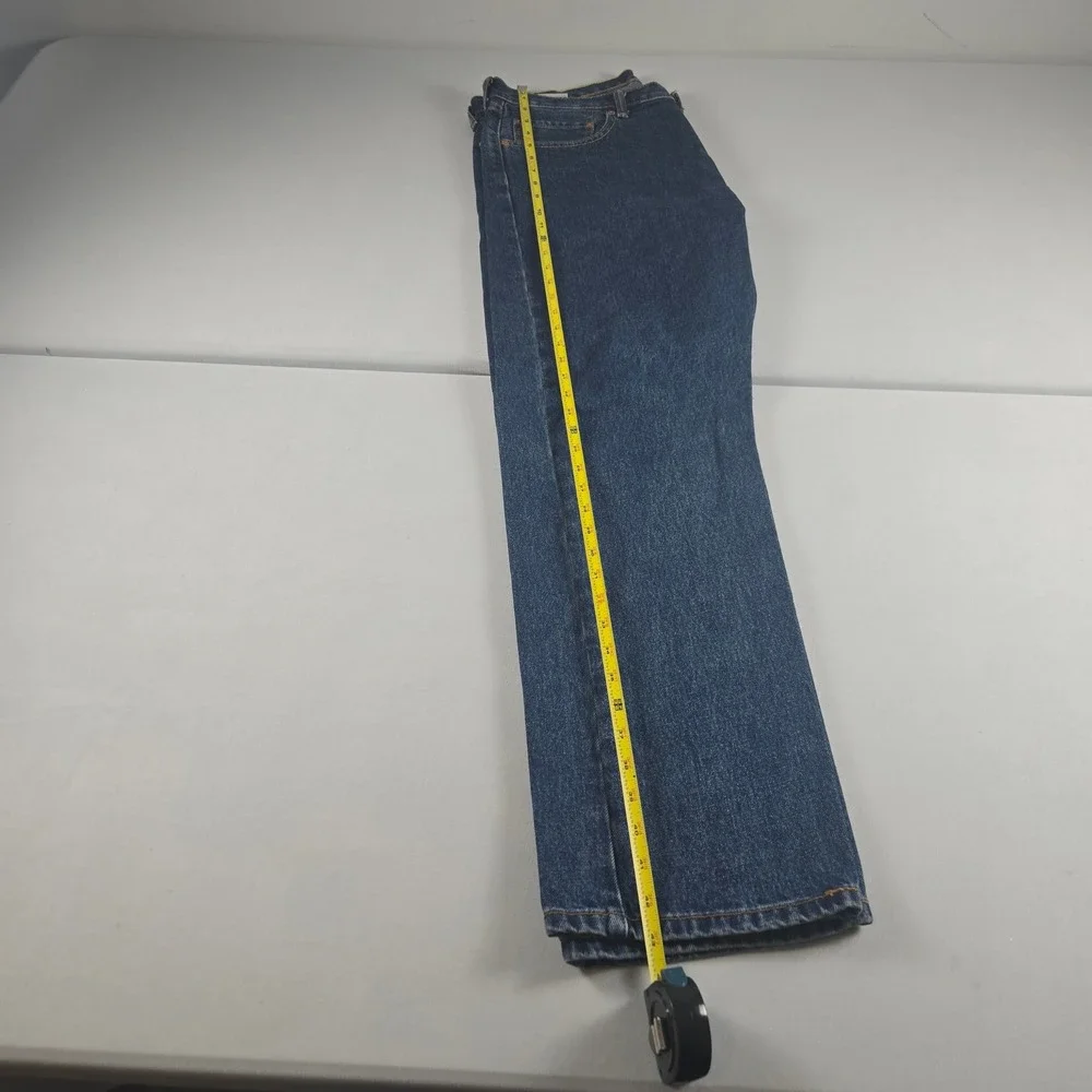Levi's‎ 505 Regular Fit Jeans Men's 38x32 Dark Wash Blue Straight Leg Zipper